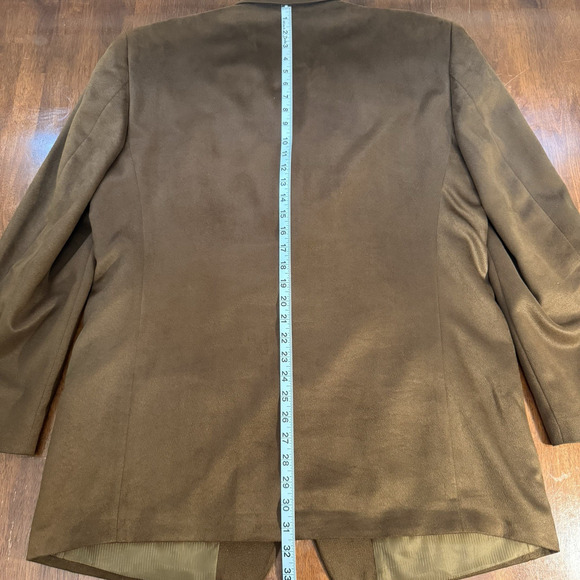 Norman Wells Collection Dawahares Polysuede Polyester Sport Coat 44R Brown - Picture 15 of 16